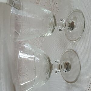 Avitra Grey Cut Floral Wafer Stem & Cocktail Glasses